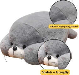 Gray Plush Cuddly Seal Toy 29 cm