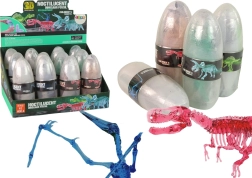 Œuf de dinosaure ouvrable avec figurines cristallines