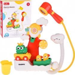 Multifunctional bath toy crocodile and duckies with shower 4-in-1