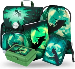 Schoolset Draak Baagl: Boekentas, Etui, Zak, Mappen en Broodtrommel