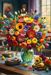 Colorful Bouquet Puzzle 1000 Pieces