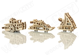Houten 3D-puzzel mini scheepsset