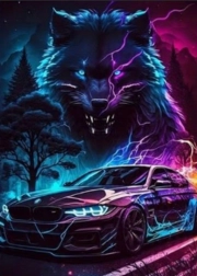 Diamantschilderen wolvengeest II 30 × 40 cm