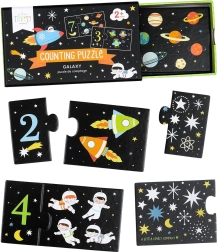 Koppelpuzzel voor tellen – eenhoorns – Ruimte