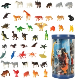 Set de figurines d’animaux – marins, sauvages, de ferme et dinosaures, 48 pcs