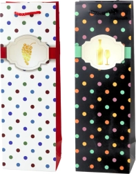 Gift wine bag with polka dots 35 × 12 × 9 cm