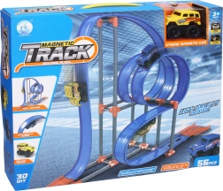 Magnetische racebaan met auto met vliegwiel