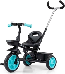 Children's pedal tricycle with parent handle Milly Mally Axel, black