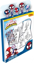 Spidey coloring book with pencils and erasers