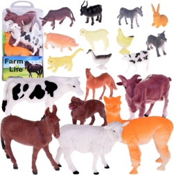 Farm Animal Set – cow, horse, dog, duck, 27 pieces