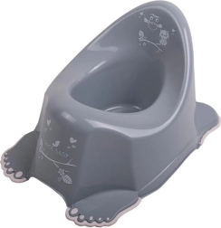 Pot de nuit pour enfants musical antidérapant Hibou gris