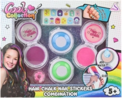 Hair Chalks and Nail Stickers – Colorful Set for Kids