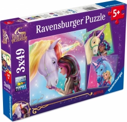Puzzel 3×49 stukjes RAVENSBURGER – UNICORN ACADEMY (Eenhoornacademie)