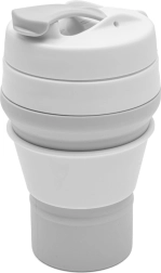 Opvouwbare siliconen beker 350 ml 2-in-1 grijs New Baby