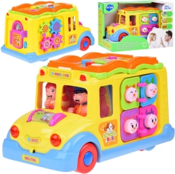 Vrolijke interactieve bus voor kinderen
