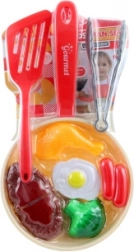 Set de cuisine pour enfants avec poêle et aliments