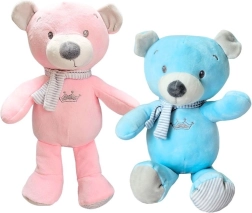 Plush teddy bear Joe with a scarf