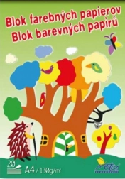 Schetsblok A4 met gekleurde vellen 20 stuks