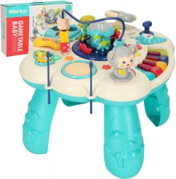 Interactieve educatieve tafel met piano en vormsorter BIBI-INN, blauw