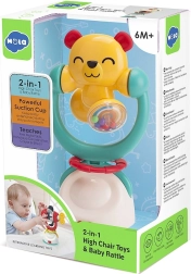 2-in-1 Rattle Bear with Suction Cup