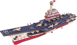 Woodcraft puzzle 3D en bois porte-avions Liaoning