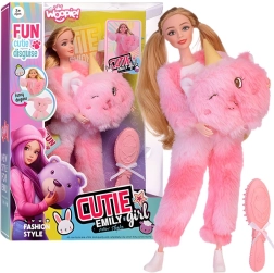 Woopie Royal doll Emi in a pink bear costume