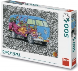 Dino Puzzel Hippies Volkswagen 500 stukjes