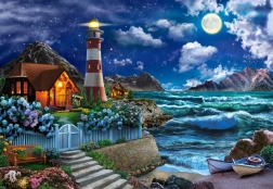 Puzzle 1000 Pieces Sailor's Night, Lighthouse