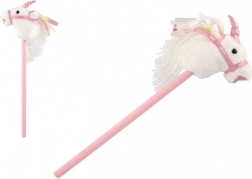 Eenhoorn op stok met pluchen kop en geluidseffecten