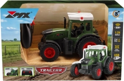 Tracteur agricole RC 2,4 GHz 1:24 avec effets LED