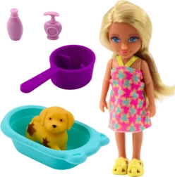 Woopie Royal poupée avec chiot, petite baignoire et kit de soins