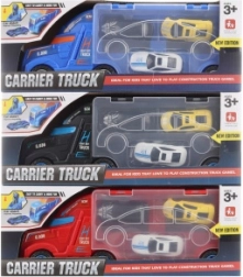 Vrachtwagen met metalen autootjes