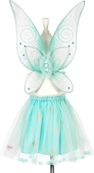 Costume d’elfe Angelina pour enfants – jupe réglable et ailes (3–5 ans)