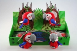 Pluchen papegaai – sleutelhanger 8 cm