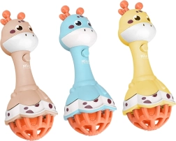 WOOPIE Baby Rattle Giraffe Sensory Teether with Music Montessori