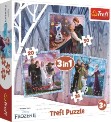Puzzel 3v1 Frozen Betoverend Verhaal Trefl