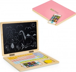 Holz-Magnet-Laptop mit Telefon und Buchstaben ECO TOYS