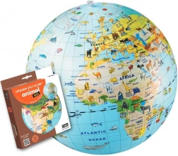 Opblaasbare wereldbol 50 cm – dieren