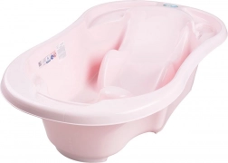 Baignoire anatomique pour bébé avec bonde Komfort 2-en-1, rose clair
