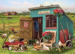 Cheerful Chicken Coop Puzzle 1000 pieces