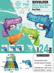 Waterpistool revolver met oogverblindende kleuren