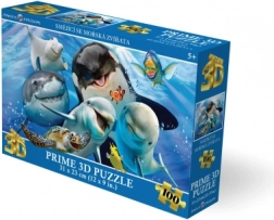 Puzzle 3D animaux marins souriants 100 pièces