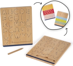 small foot houten schrijfbord Educate – set voor het oefenen van letters en cijfers