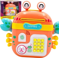 Interactieve kindersafe en geweldige spaarpot in de vorm van een krab 4-in-1 WOOPIE