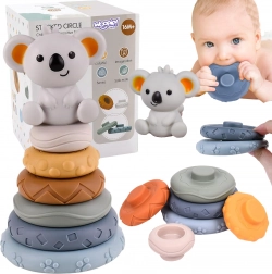 Woopie baby educatieve stapelpiramide koala 2-in-1 bijtring