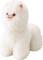Lama en peluche blanche 40 cm