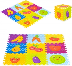 Kinder schuim speelmat IPLAY - fruit en groente puzzel 9 delen 86x86cm