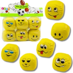 Zachte Sportballen Emoticons Set 6 stuks 7 cm
