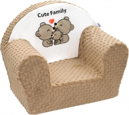 Kinderfauteuiltje van minky NEW BABY Cute Family cappuccino