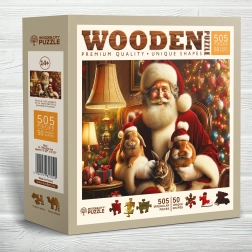 WOODEN CITY Houten puzzel Santa’s konijntjes 505 stukjes